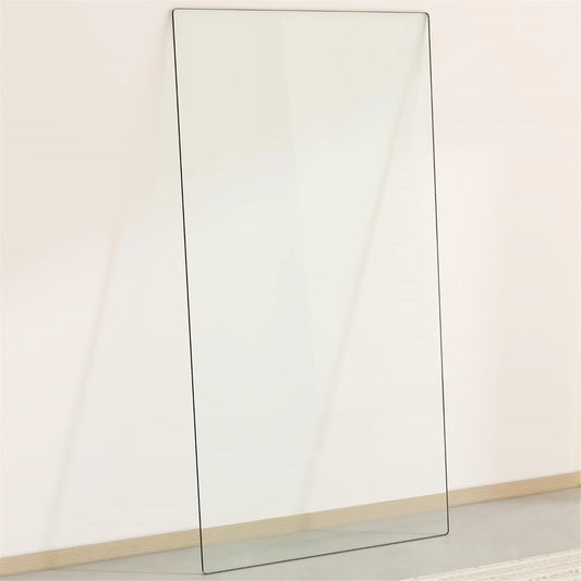 24x48 Inch Rectangle Tempered Glass Table Top, 0.31 Inch Thick Clear Square Tabletop with 6 Anti-Slip Rubber Rings, Replacement for Dining, Kitchen, Patio & Coffee Table