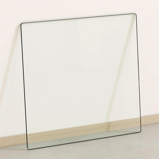 20x20 Inch Square Tempered Glass Table Top, 0.23 Inch Thick Clear Rectangle Tabletop with 6 Anti-Slip Rubber Rings, Replacement for Dining, Kitchen, Patio & Coffee Table