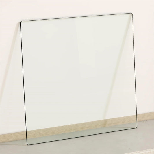 36x36 Inch Square Tempered Glass Table Top, 0.23 Inch Thick Clear Rectangle Tabletop with 6 Anti-Slip Rubber Rings, Replacement for Dining, Kitchen, Patio & Coffee Table