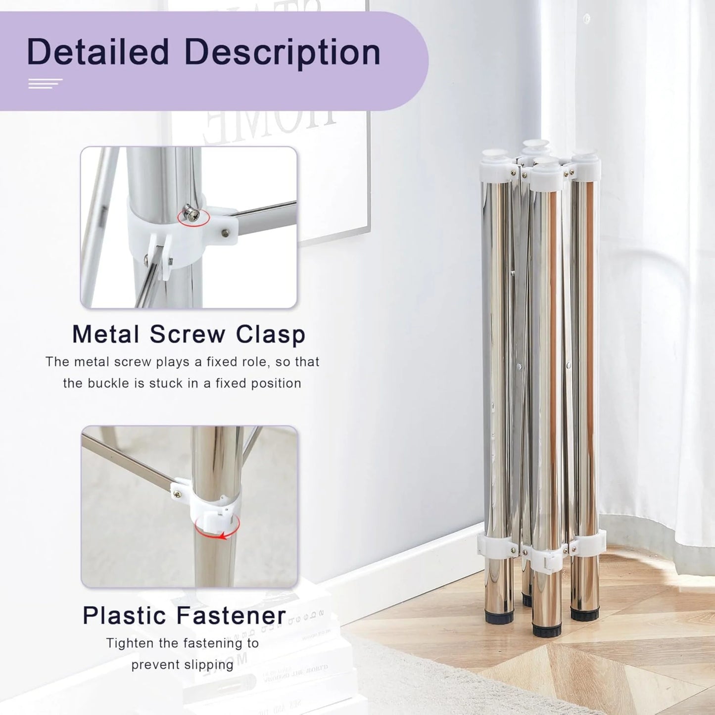Sudica 28" Adjustable Silver Metal Table Legs,Folds for Space-Saving, Supports Up to 100lbs, Modern Table legs for Tables/Dining Table/Coffee Table