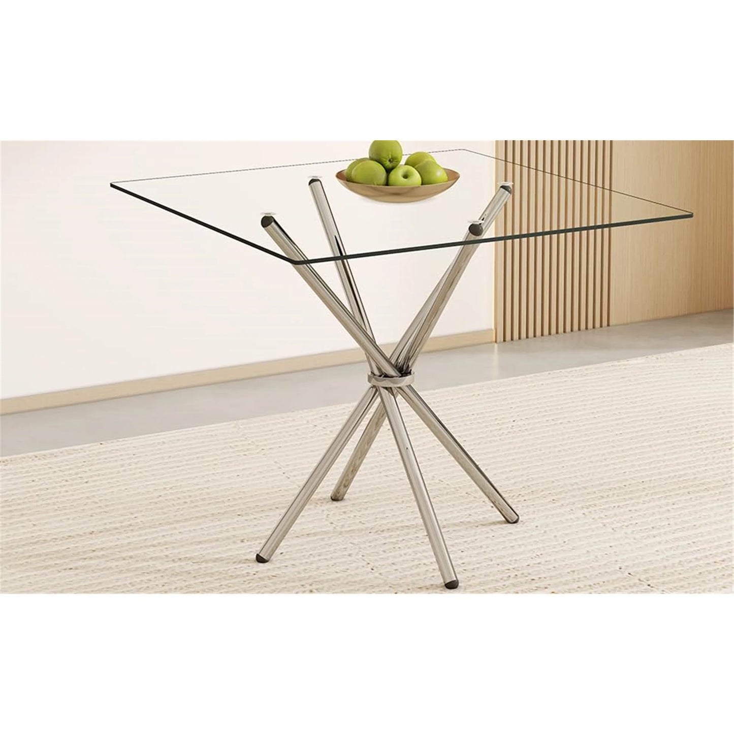 20x20 Inch Square Tempered Glass Table Top, 0.23 Inch Thick Clear Rectangle Tabletop with 6 Anti-Slip Rubber Rings, Replacement for Dining, Kitchen, Patio & Coffee Table