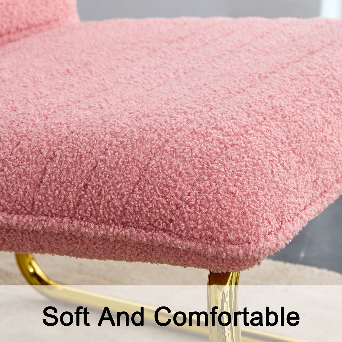 Sudica Velvet Accent Chair,Mid Century Living Room Sofa Chair with Golden Legs Wingback,Pink