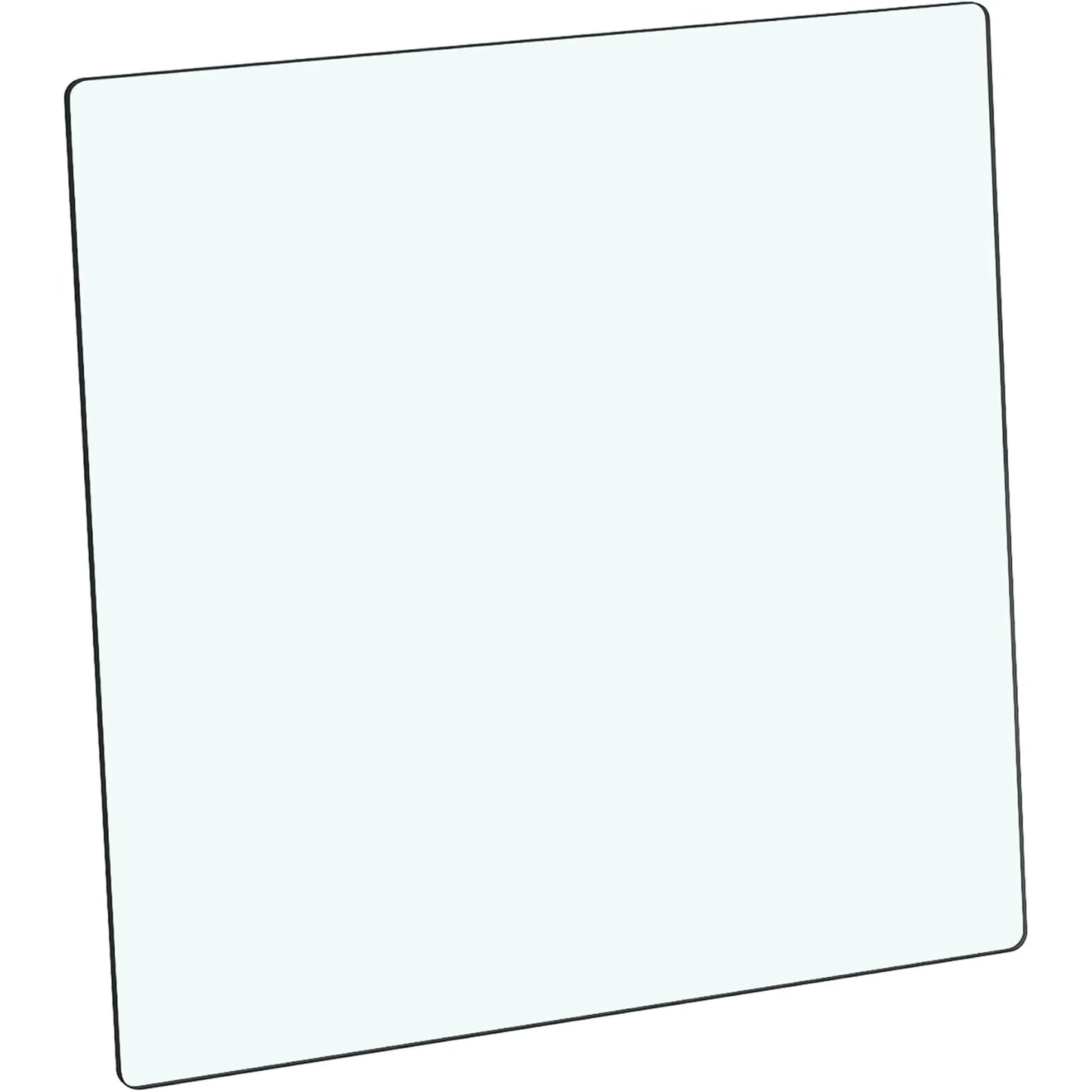 24x24 Inch Square Tempered Glass Table Top, 0.23 Inch Thick Clear Rectangle Tabletop with 6 Anti-Slip Rubber Rings, Replacement for Dining, Kitchen, Patio & Coffee Table