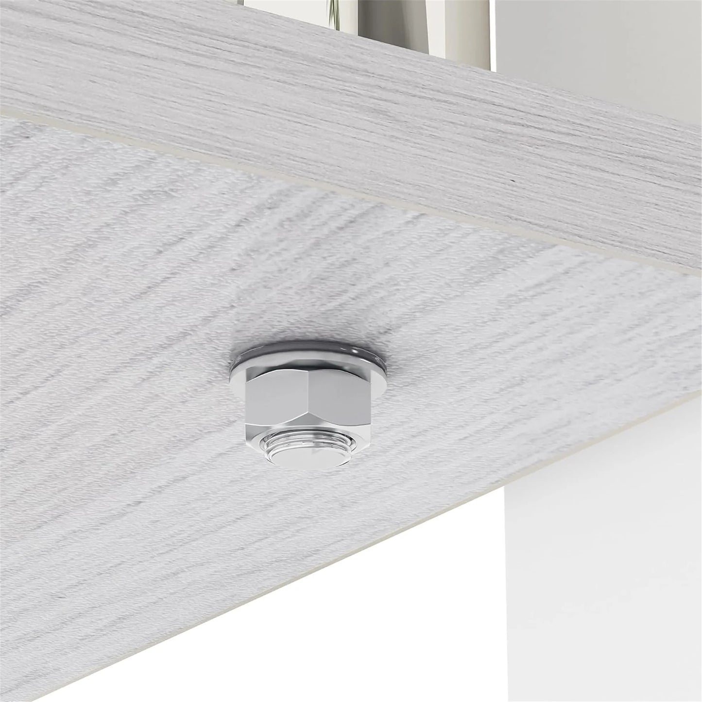 Glass Coffee Table Rectangle Living Room Center Table with Storage, Clear Tempered Glass Tabletop and Smoke Grey Leg,for Living Room and Office (Clear Smoke),Gray white