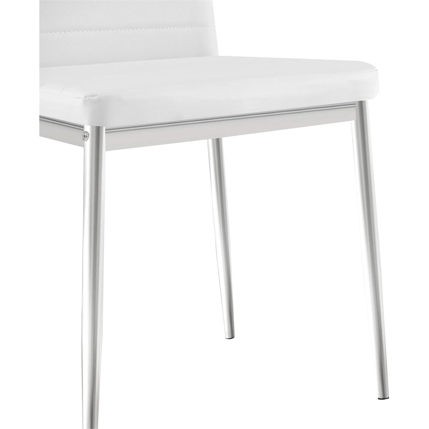IANIYA Modern Dining Chairs Set of 4, White Side Dining Room Chairs with Faux PU Leather Padded & High Back, Kitchen Chairs for Dining Room, Living Room, Apartment, Small Space